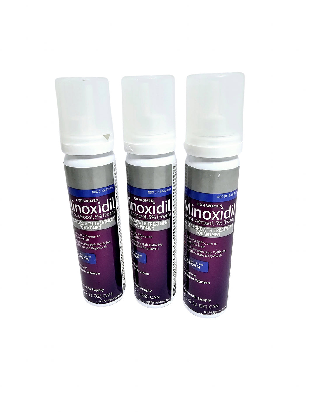 Kirkland Minoxidil Foam 5% for Women - 3 Bottles