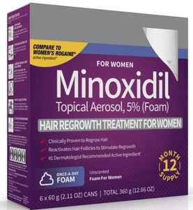 Kirkland Minoxidil Foam 5% for Women - 2 Bottles