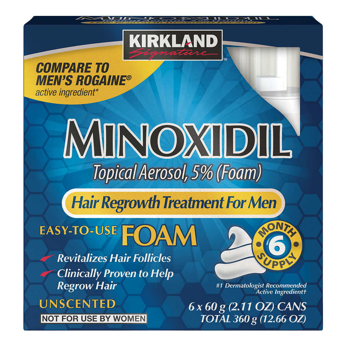 Kirkland Minoxidil Foam 5% - 6 Month Supply – MinoxidilCare